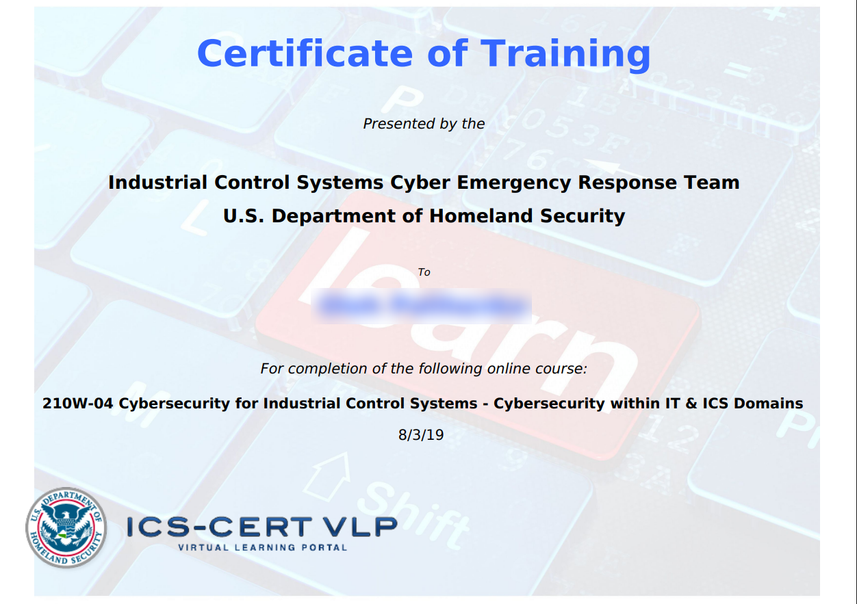210W-04 Cybersecurity within IT & ICS Domains